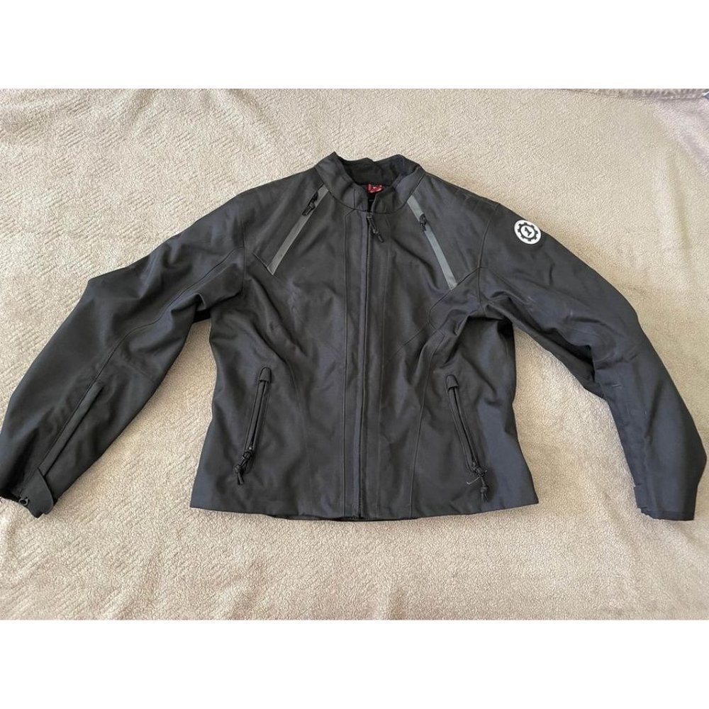 First Gear Women’s Padded Motorcycle Jacket Size XL Black